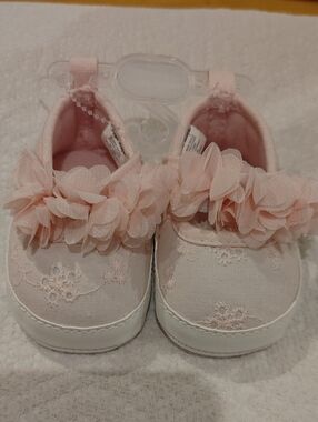 First Steps Baby Pink Floral Kids Shoes